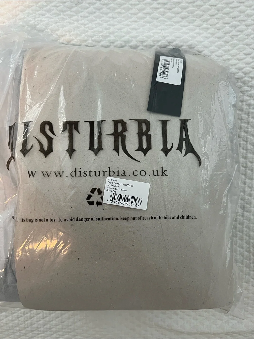 NWT Disturbia Nevermore Satchel Bag Black Spider Gothic Deadstock SEALED